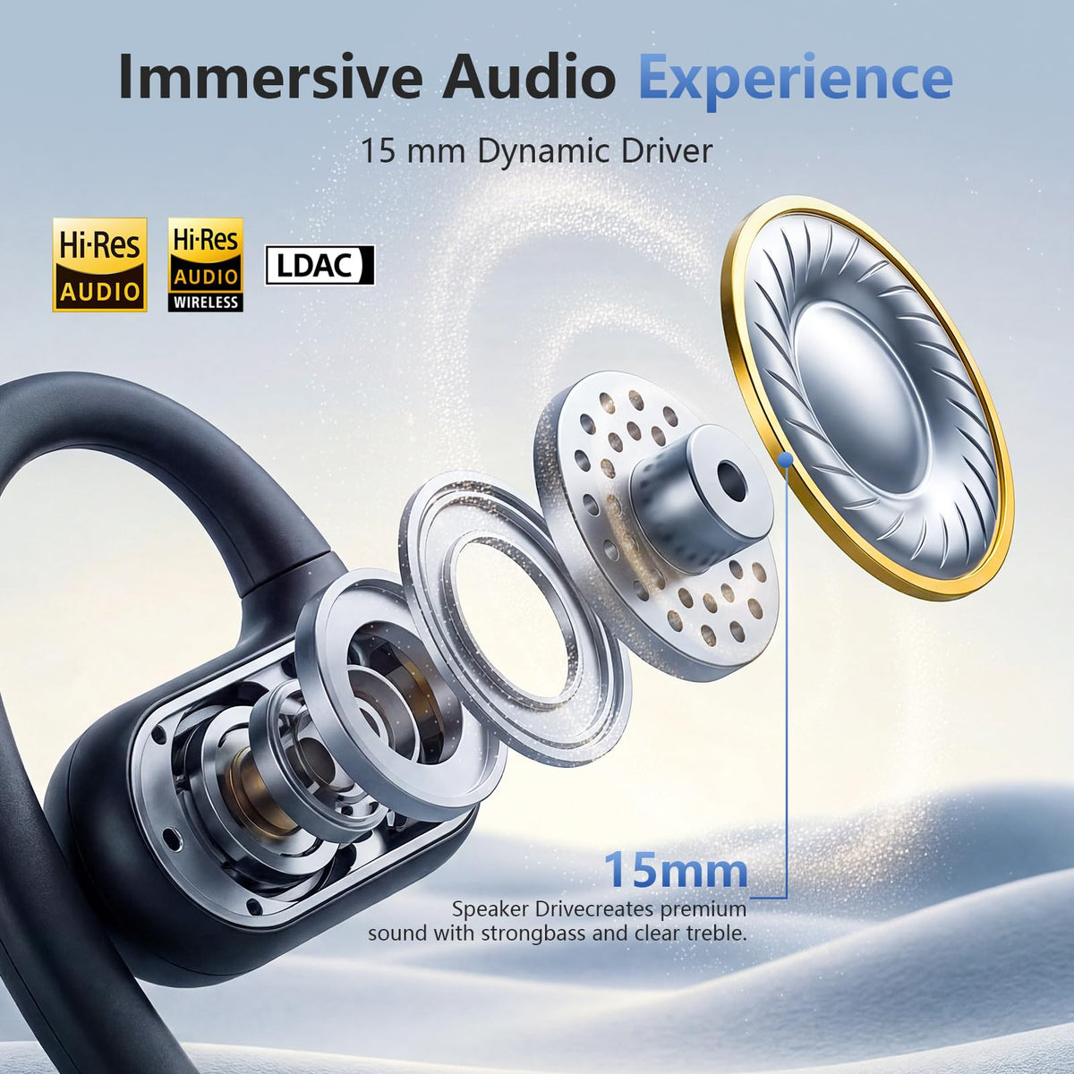 Teknoa YYK-Q65 OWS AI Oversetter-Ørepropper (Open-Ear)